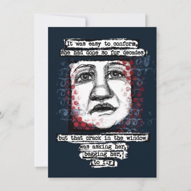 Crack Dans La Fenêtre Cartes De Voeux (Devant)