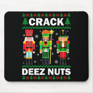 Crack Deez Nuts Lustiges Weihnachten Mousepad