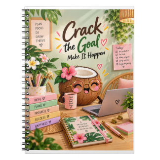 Crack the Goal Motivationsnotizbuch Notizblock