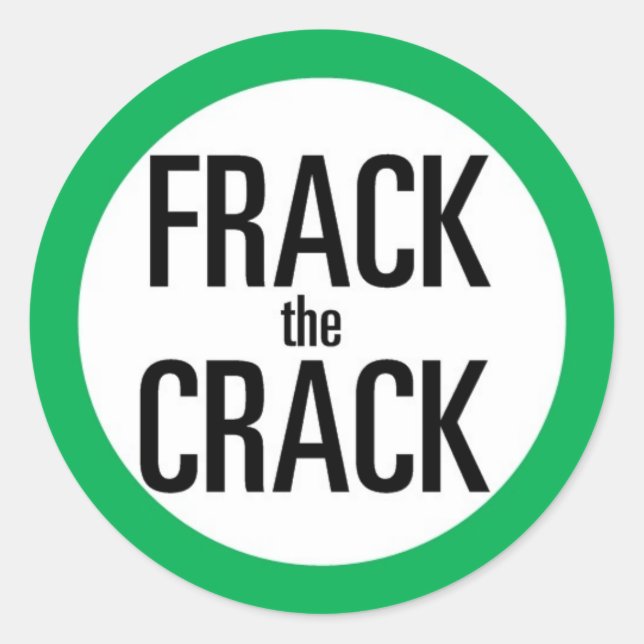 Crack zerbrechen runder aufkleber (Vorderseite)