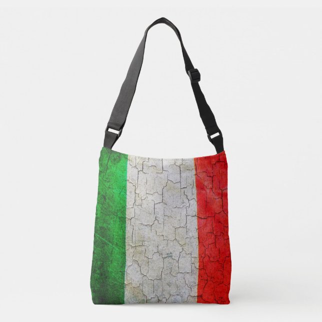 Cracke-Flagge in Italien Tragetaschen Mit Langen Trägern (Vorderseite)
