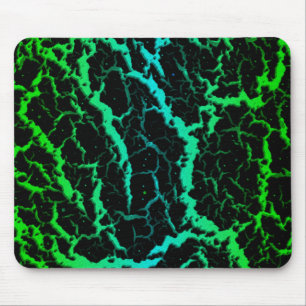 Cracke Space Lava - Grün/Cyan Mousepad