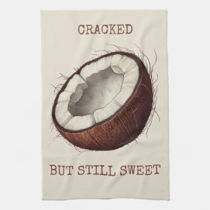 "Cracked but Still Sweet" Kokospalmenhandtuch Geschirrtuch
