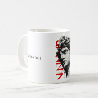 Cracked Classical Bust Trash Polka Art Mug Kaffeetasse