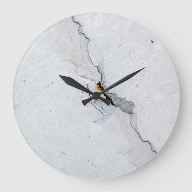Cracked concrete große wanduhr (Vorderseite)