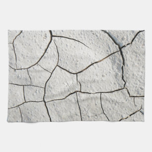 Cracked Earth Cool Textur Geschirrtuch