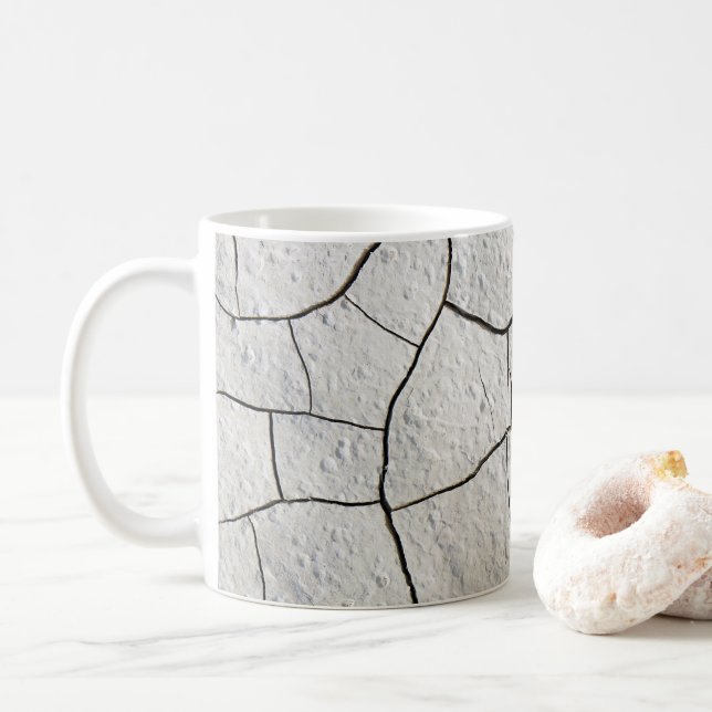 Cracked Earth Cool Textur Kaffeetasse (Mit Donut)