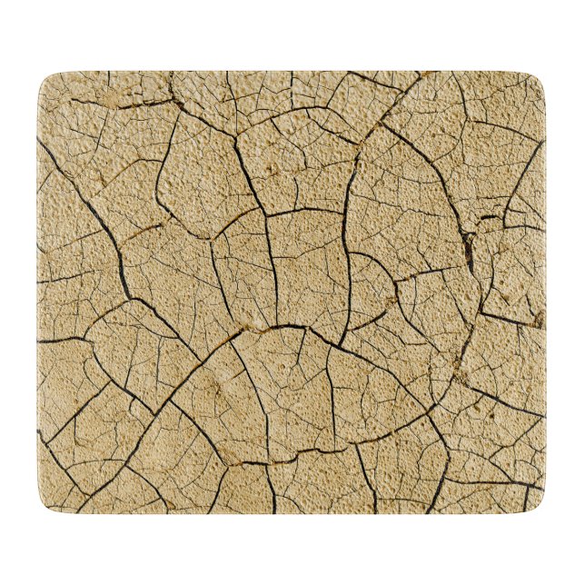 Cracked Earth Cool Textur Schneidebrett (Vorderseite)
