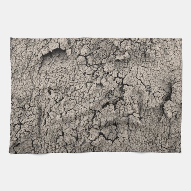 Cracked Earth Dirt Cool Textur Handtuch (Horizontal)