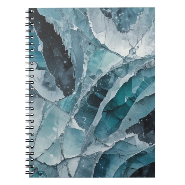 Cracked Ice Pattern | Notebook Journal Notizblock (Vorderseite)