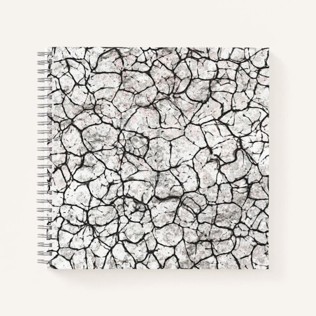 Cracked Marble Digital Pattern Notizbuch (Vorderseite)