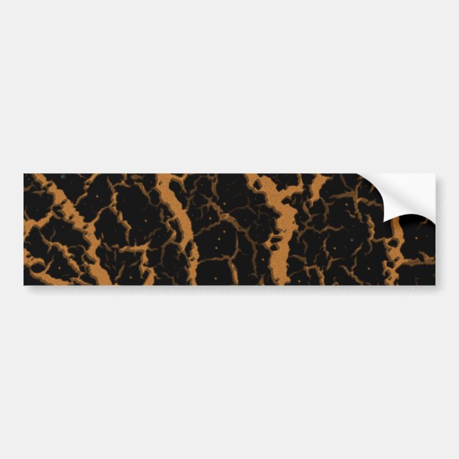 Cracked Space Lava - Bronze Autoaufkleber (Vorne)