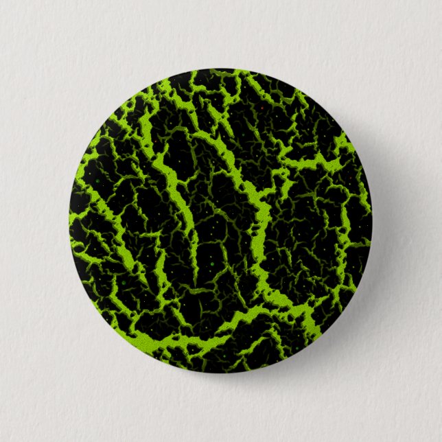 Cracked Space Lava - Lime Button (Vorderseite)