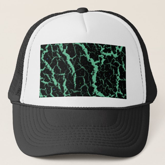 Cracked Space Lava - Mint Truckerkappe (Vorderseite)