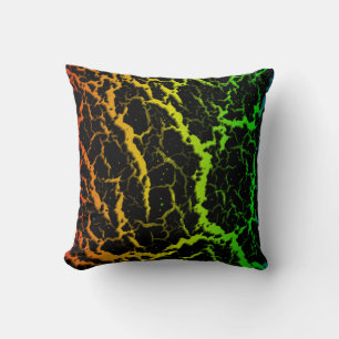 Cracked Space Lava - Rainbow ROYGB Kissen