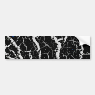 Cracked Space Lava - White Autoaufkleber