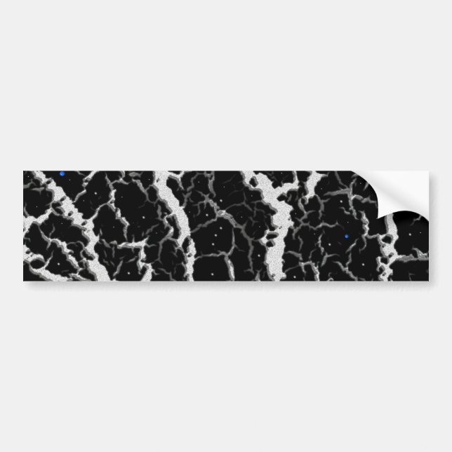 Cracked Space Lava - White Autoaufkleber (Vorne)