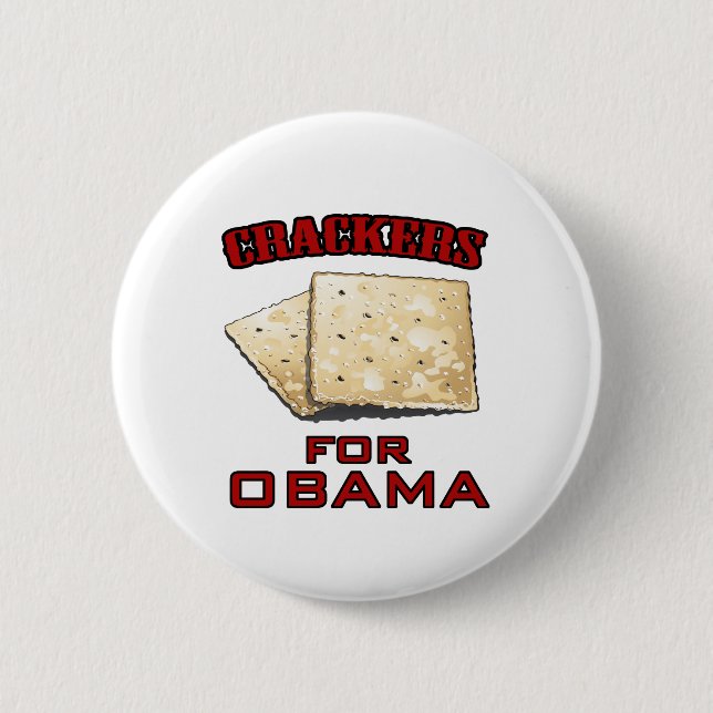 Cracker für Obama - besonders angefertigt Button (Vorderseite)