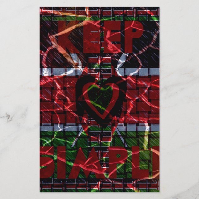 Crackfahne: Einfach Behalten - kenianische Widerst Briefpapier (Vorderseite)