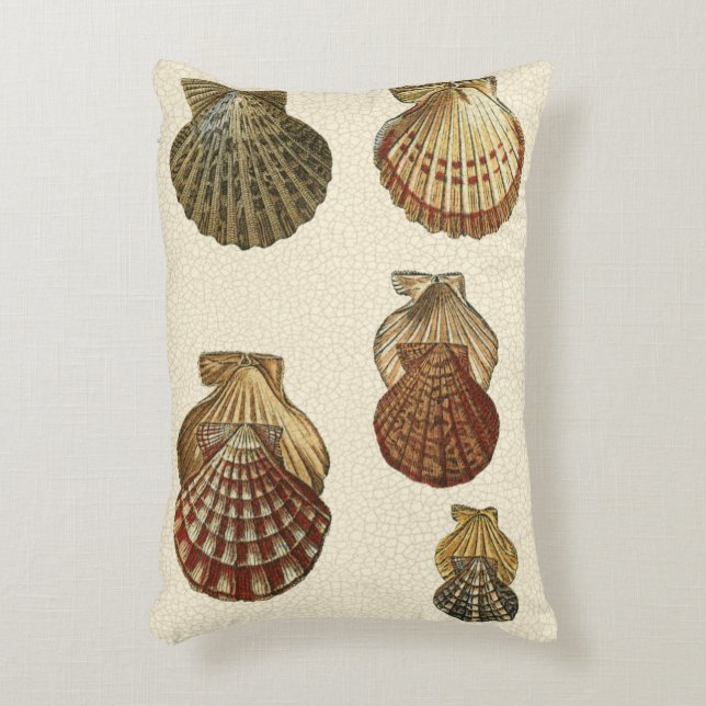 Crackig Antike Muscheln Zierkissen (Vorderseite(Vertikal))