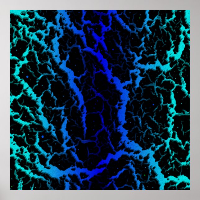 Cracking Space Lava - Cyan/Blue Poster (Vorne)