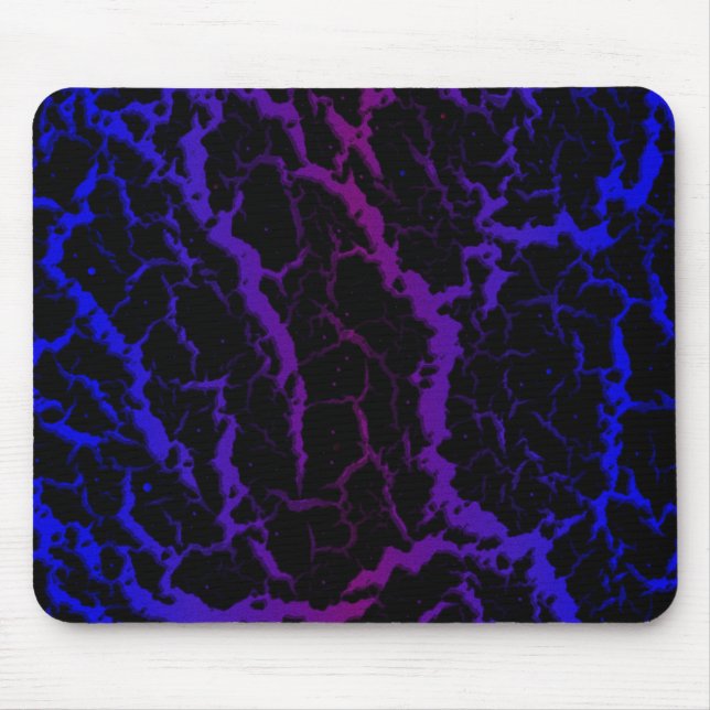 Crackraum Lava - Blau/Lila Mousepad (Vorne)