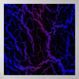 Crackraum Lava - Blau/Lila Poster