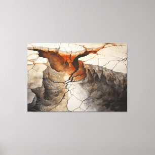 Cracks Earth Dry Climate 1 von 4 Leinwanddruck