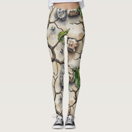 Cracks Earth Dry Seamless Pattern Leggings