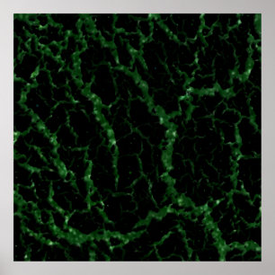 Cracks Space Lava - Glitzer Green Poster