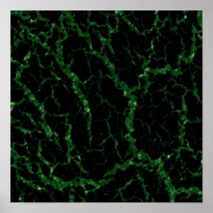 Cracks Space Lava - Glitzer Green Poster