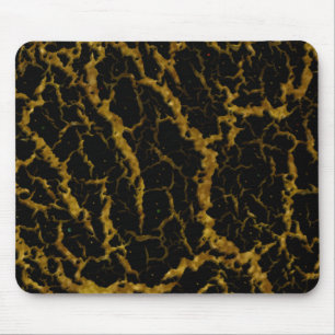 Cracks Space Lava - Glitzer Orange Mousepad
