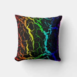 Cracks Space Lava - Light Spectrum Kissen