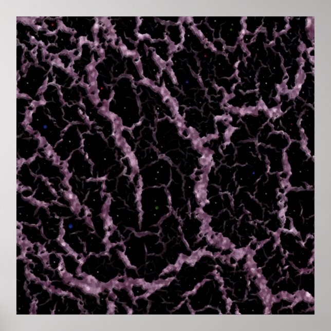 CrackSpace Lava - Glitzer Pink Poster (Vorne)