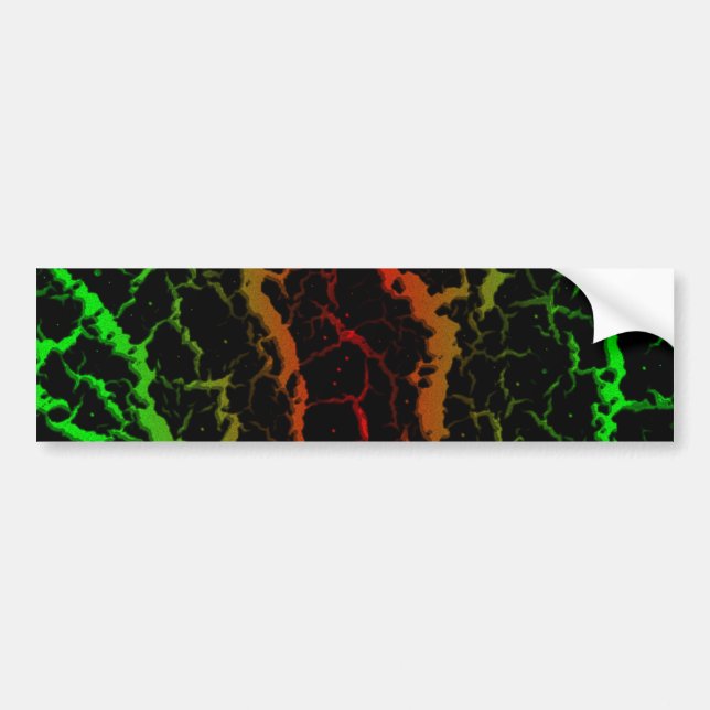 Crackspace Lava - Grün/Rot Autoaufkleber (Vorne)
