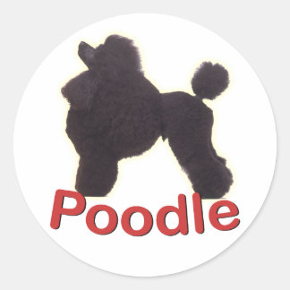 Cradle Black Poodle Sticker