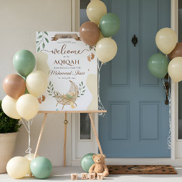 Cradle Unisex Muslim Baby Aqiqah Party Acrylschild