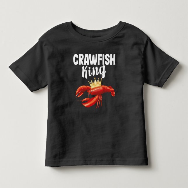 Crafish King Sea Food Restaurant Lover Kleinkind T-shirt (Vorderseite)