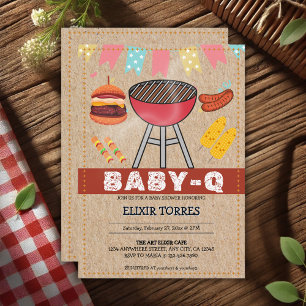 Craft Baby Q Grill Babydusche Einladung