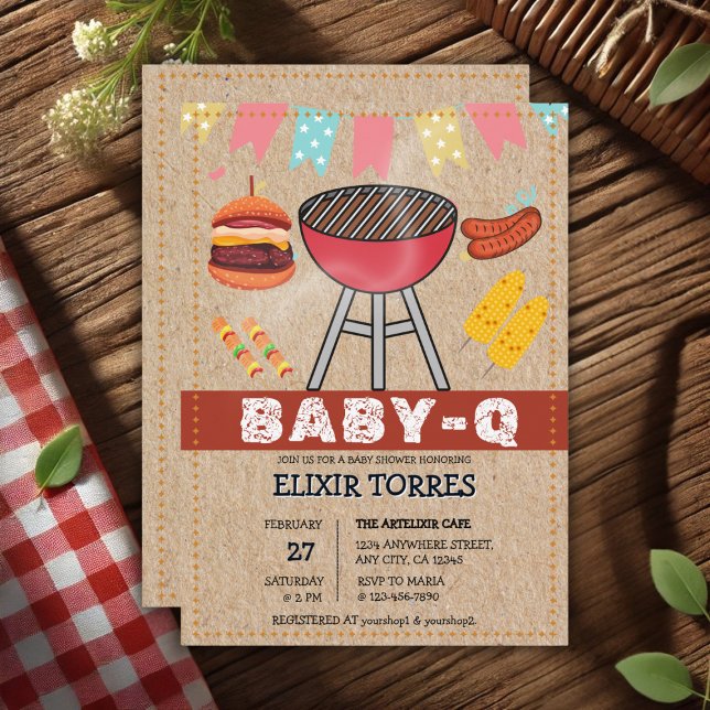 Craft Baby Q Grill Babydusche Einladung (Von Creator hochgeladen)