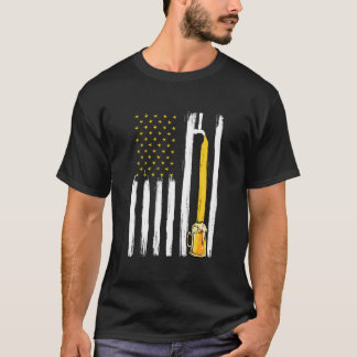 Craft Beer American Flag USA 4. Juli Brauerei A T-Shirt