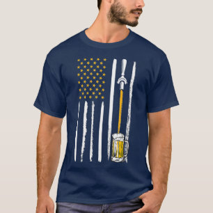 Craft Beer American Flag USA 4. Juli Brauerei T-Shirt