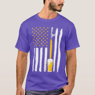 Craft Beer Amerikanische Flagge USA 4. Juli Brauer T-Shirt