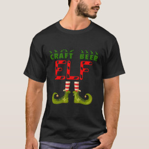 Craft Beer Elf Funny Group Matching Family Pajamas T-Shirt