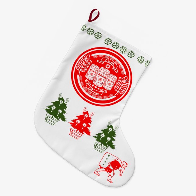 Craft Biere Weihnachten - Bier Cans G&R Großer Weihnachtsstrumpf (Vorderansicht (hängend))