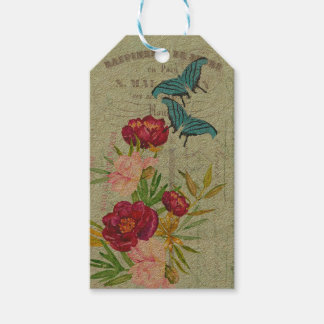Craft Scrapbooking Kraft French Floral Butterfly Geschenkanhänger