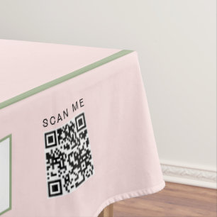 Craft Show Blush Sage 60 x 84 QR-Code Tischdecke