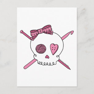 Craft Skull (Pink) Postkarte
