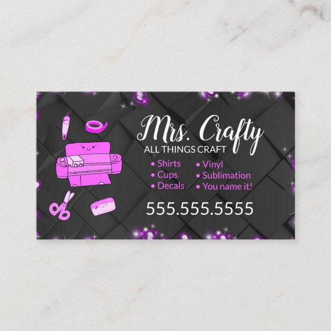 Craft Vinyl Business Card Visitenkarte (Vorderseite)
