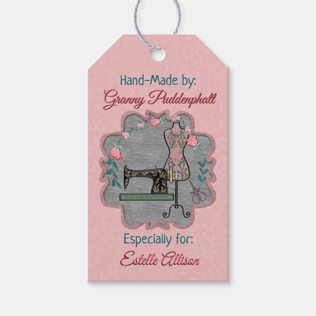 Crafters, Personalisiert handgefertigt von Geschenkanhänger (Vorderseite)